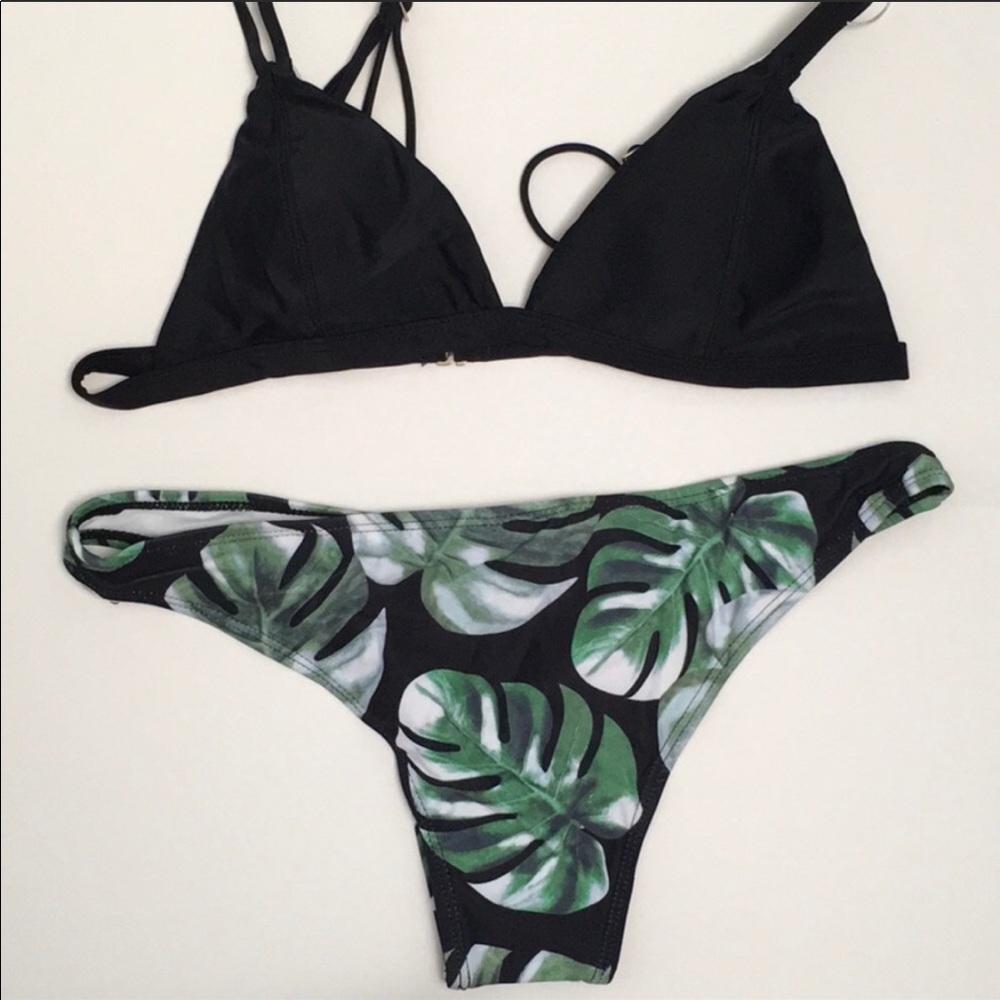 Zaful Tropical Leaf bikini
